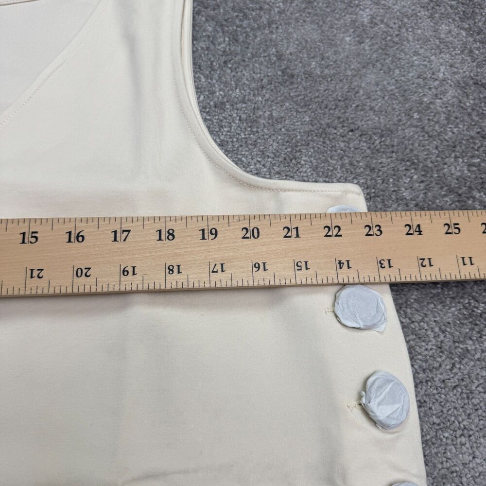 Betabrand Admiral Button Shift Dress Womens XL Ivory Sleeveless Pockets NWT - Picture 16 of 16